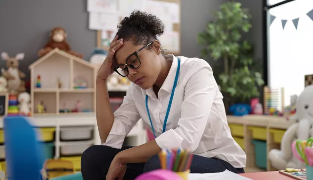 stressed teacher
